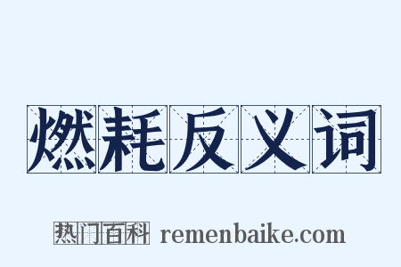 燃耗反义词是什么意思的图片